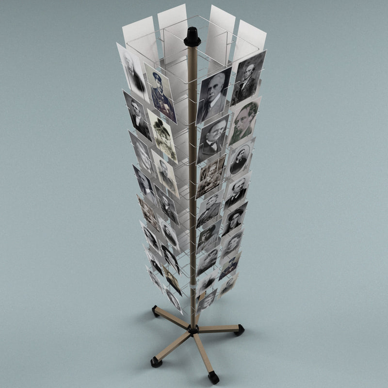 3d postcard rack v2 model