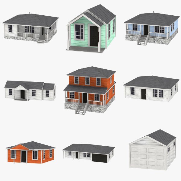 houses 3d model