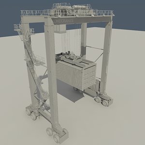 rtg crane 3d model