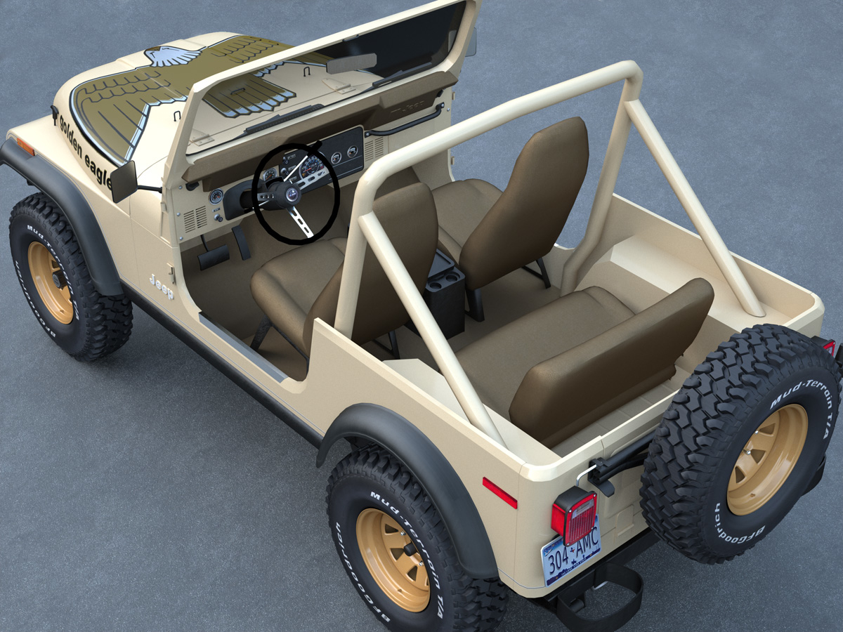 jeep cj 7 golden eagle c4d