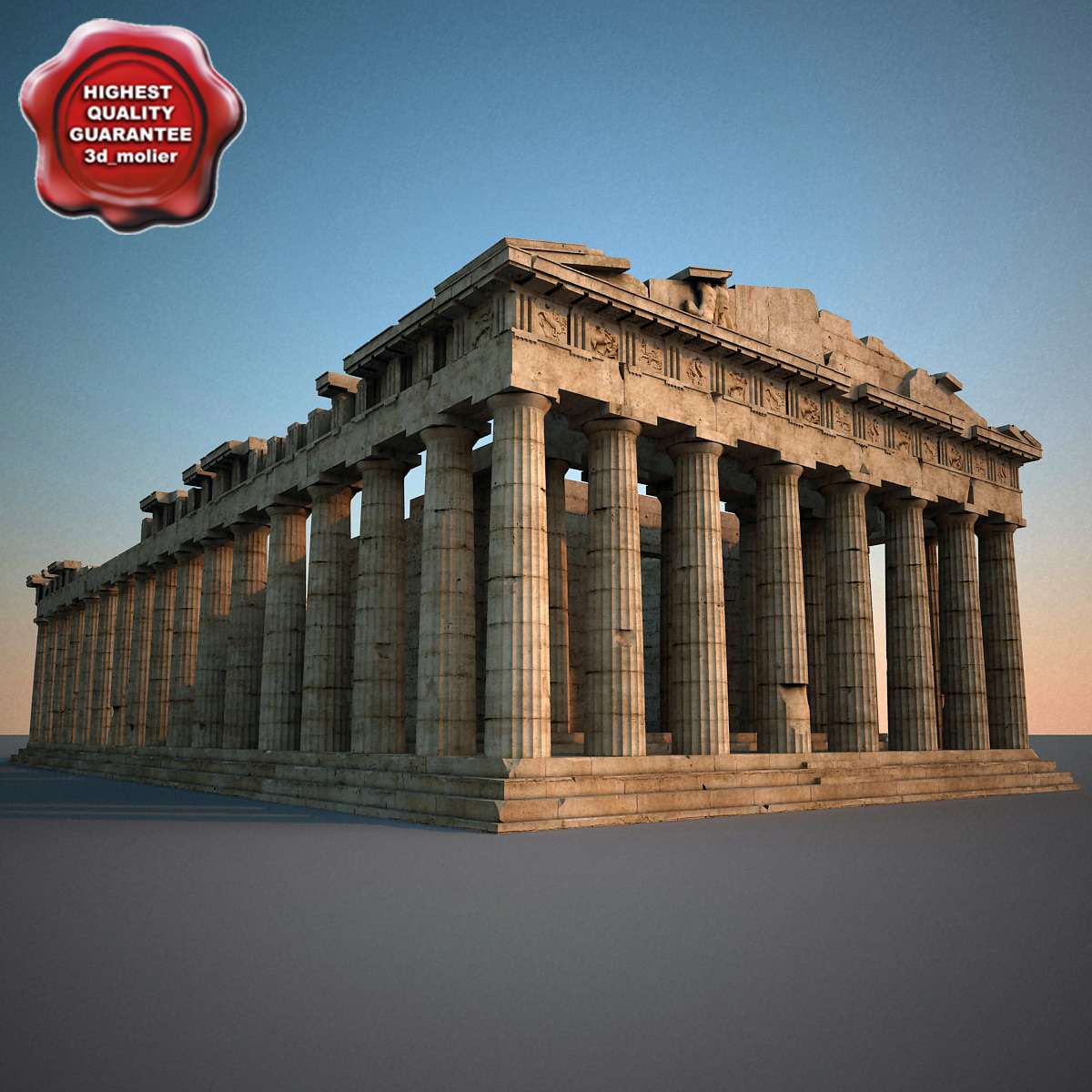 parthenon v2 3d model