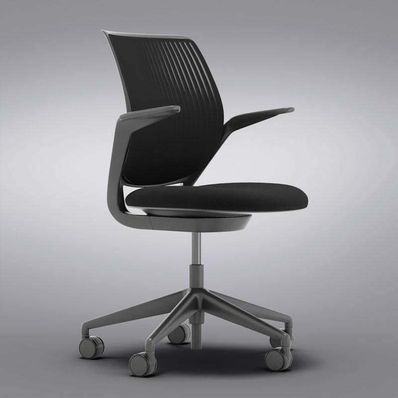 3d crate barrel black model