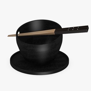3d max bowl chopsticks