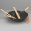 3d wok utensils model