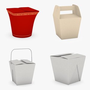 asian foodboxes 3d model