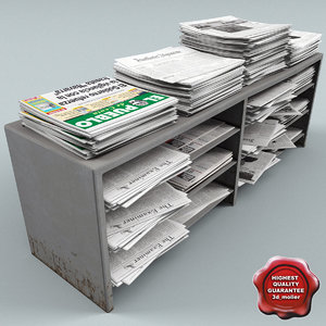 newspapers stand v1 3d max
