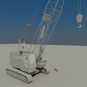 crawler crane 3d model