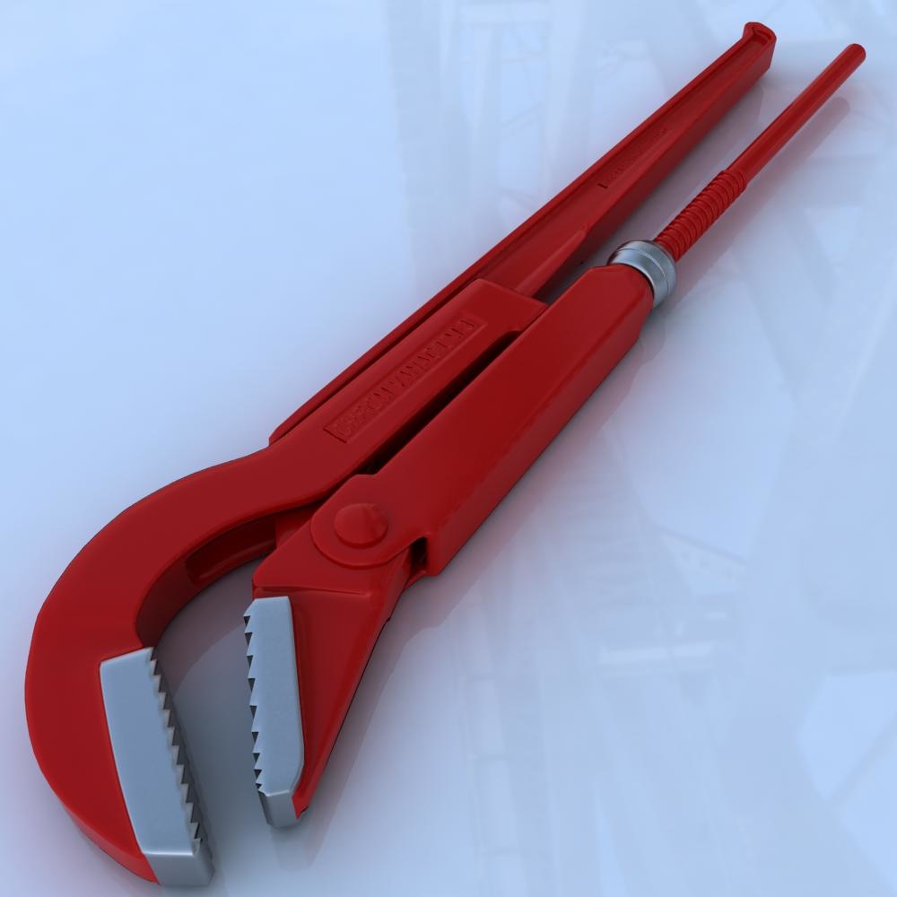 pipe wrench 3d max