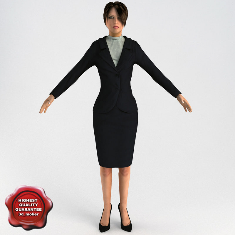 3d model of business woman