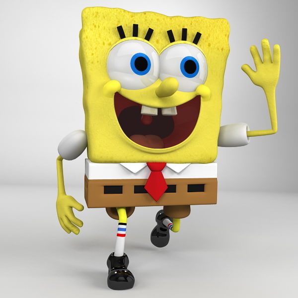 cartoon bob sponge squarepants 3d max