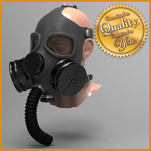 gas mask head 3d model