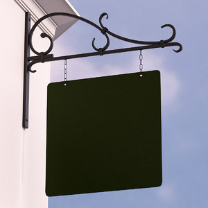 hanging sign 3d 3ds