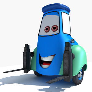 guido characters cars 2 3d model