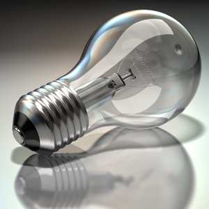 3d model realistic standard lightbulb lighting