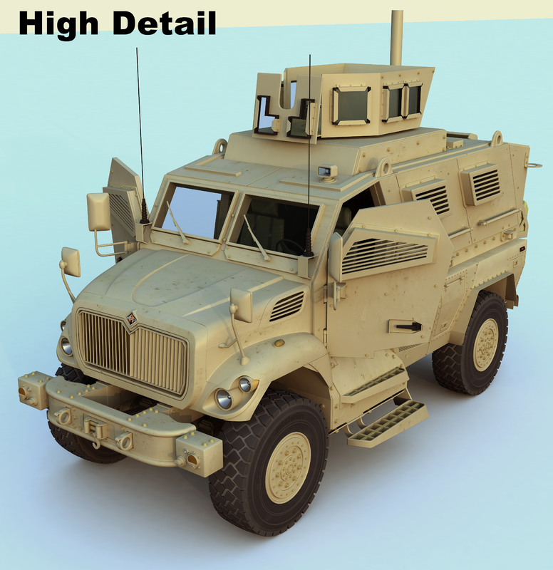 3d maxxpro mrap vehicle model