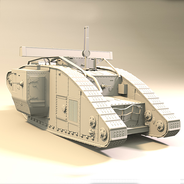 british mark v tank 3d model