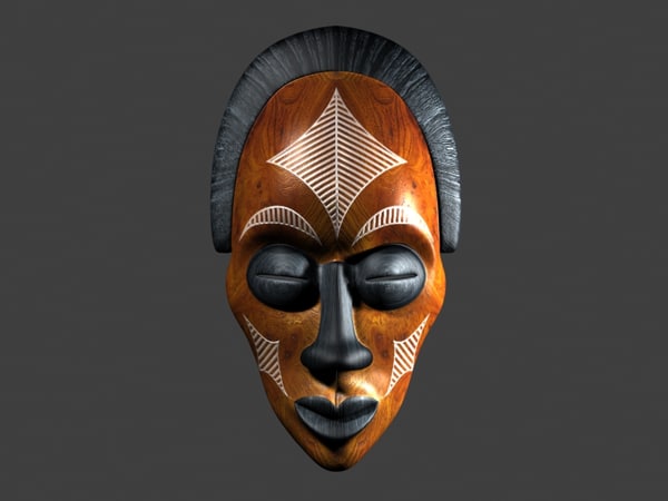 african mask 3d model