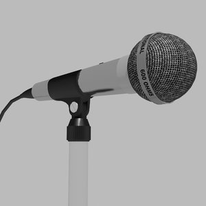 3d realistic microphone mic model
