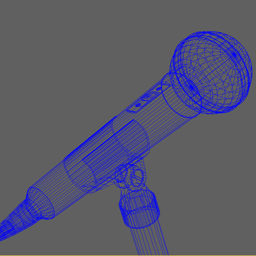 3d realistic microphone mic model