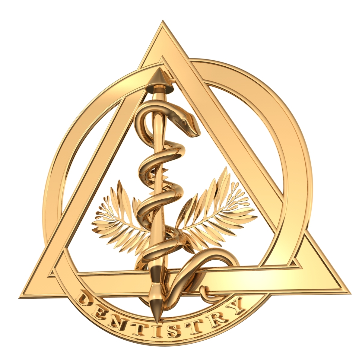 3d dentistry symbol realistic model