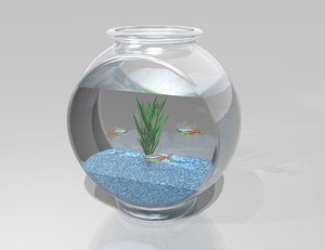 3d fish bowl model