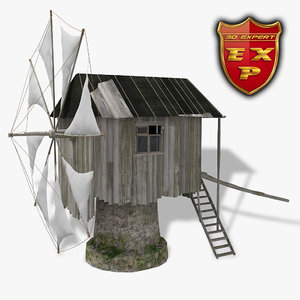 windmill old 3d model