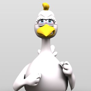 duck character cartoon 3ds