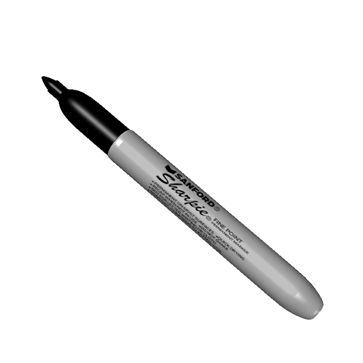 3d sharpie permanent marker model