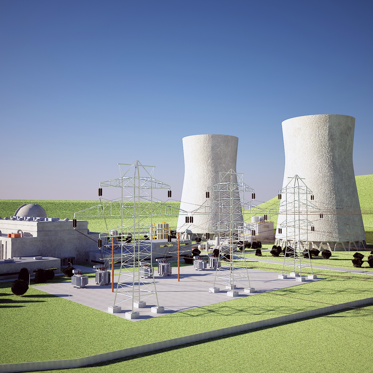 power plant station 3d model