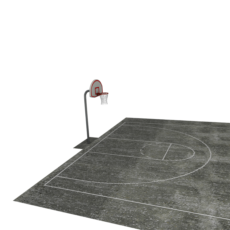 Modelo 3d Cancha De Básquetbol Al Aire Libre - TurboSquid 612836