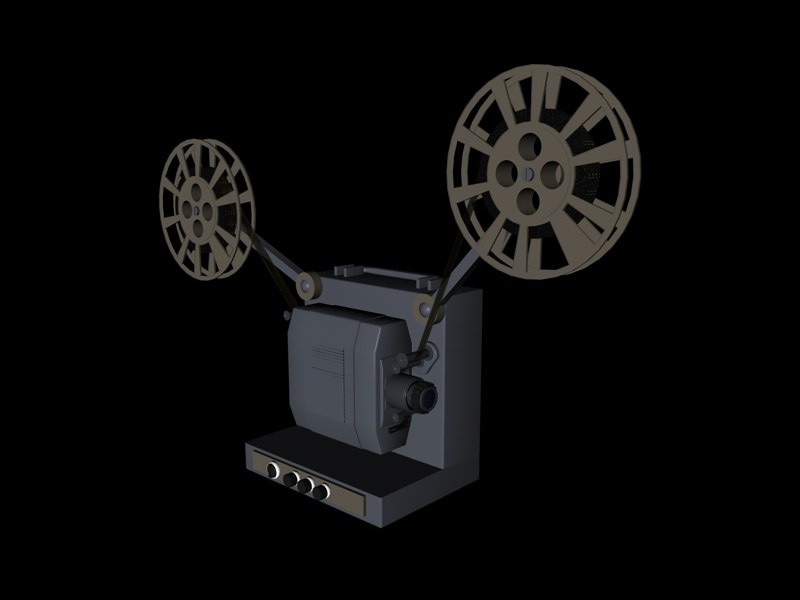 电影放映机3d模型
