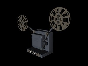3d model film projector