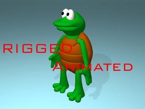 3d cartoon turtle animations model