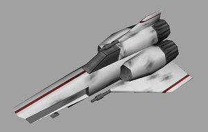 free space fighter 3d model