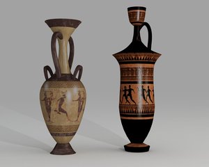 3dsmax ancient pottery-amphora