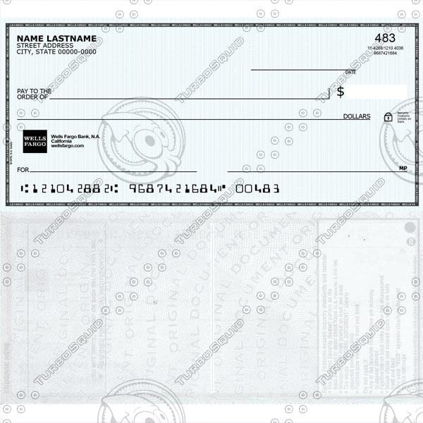 personal check 3d model