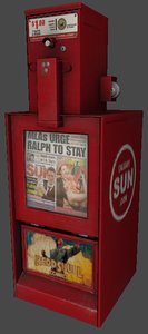 3d newspaper box model