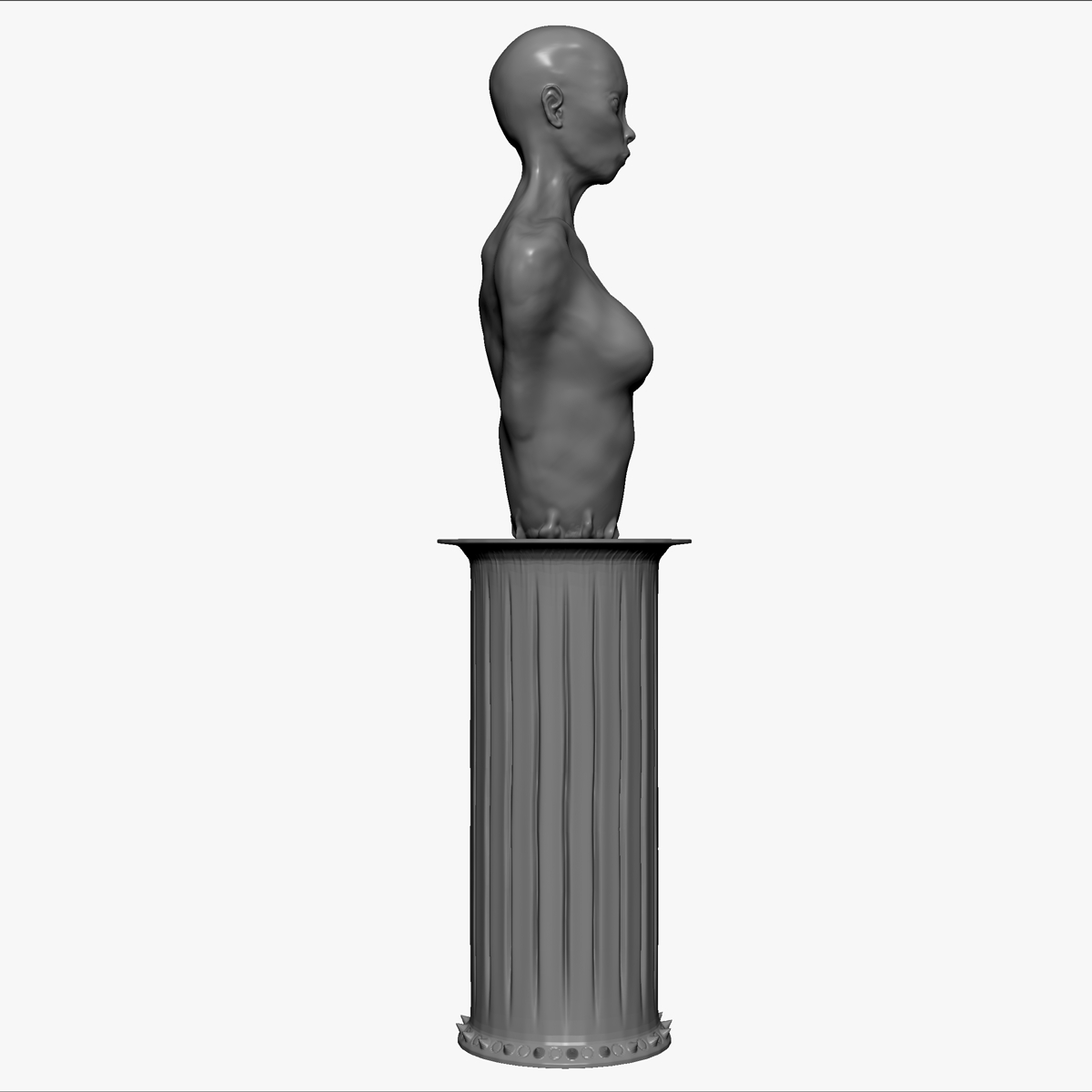3d bust statue model