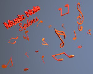 free c4d model music notes