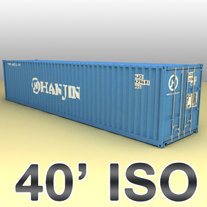 40 feet container ships 3d max