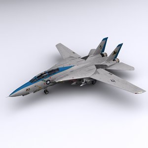 3d model f-14 fighter jet f-14d