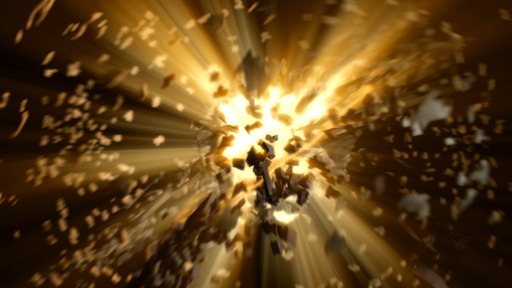 3d model explosion planet