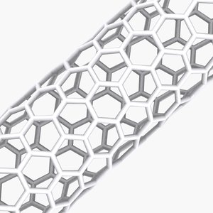 molecule carbon nanotubes 3d model