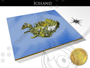 iceland resolution relief maps 3d model