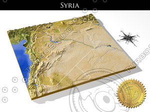 syria resolution relief maps 3d max