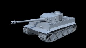 german tiger tank 3d max