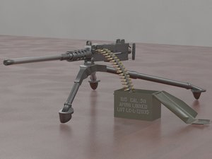 m2 browning 3d model