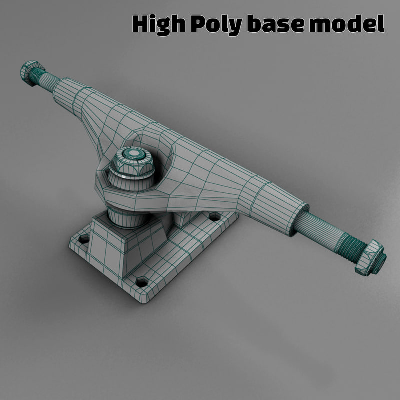 skateboard truck 3d max