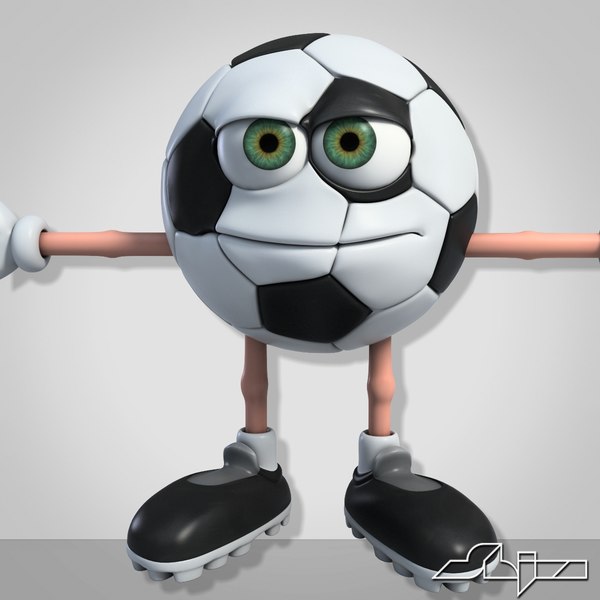 character cartoon football 3d 3ds