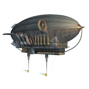 3d model steampunk zeppelin